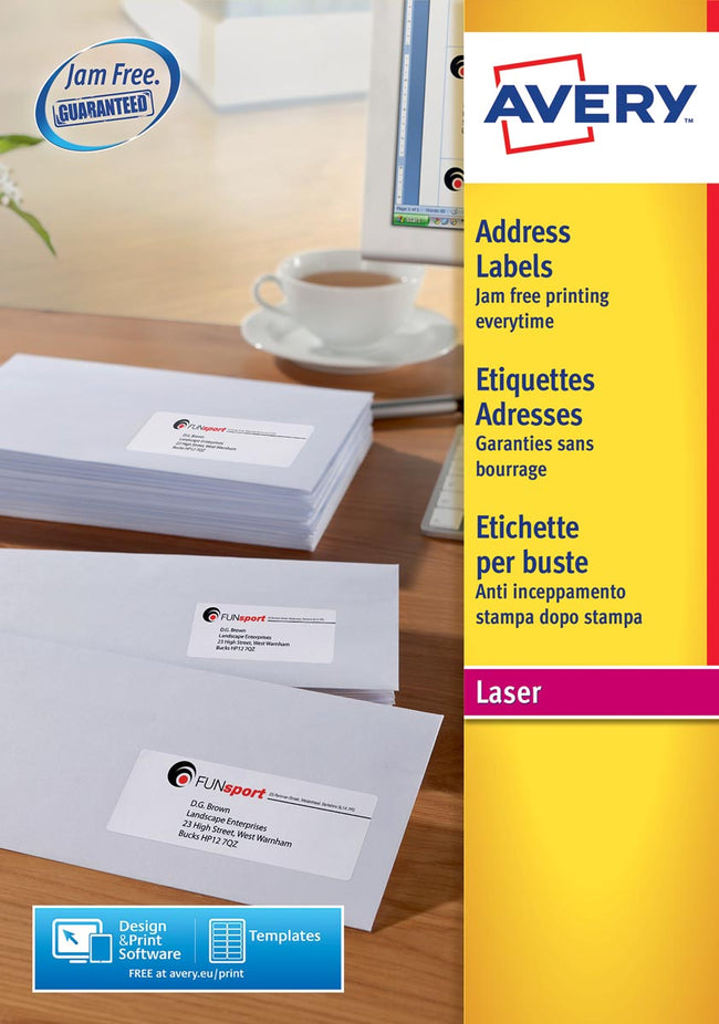 Avery - Étiquette L7159-40 63,5x33,9mm blanc 960 pièces