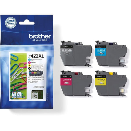 Brother - Cartouche d'encre LC-422XLVAL noire 3 couleurs