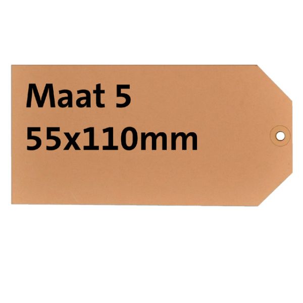 HF2 - Etikettenkarton Nr. 5 200gr 55x110mm Gämse 1000 Stück