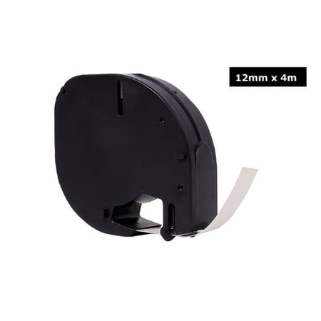 Quantore - Labele 91201 12mmx4m plastique noir sur blanc