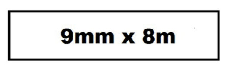Quantore - Labele TZe-221 9mmx8m noir sur blanc