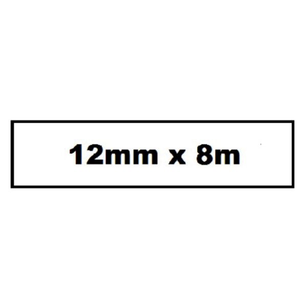 Quantore - Labele TZe-231 12mmx8m schwarz auf weiß