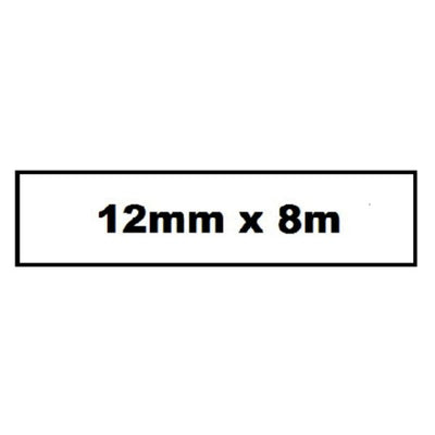 Quantore - Labele TZe-231 12mmx8m schwarz auf weiß