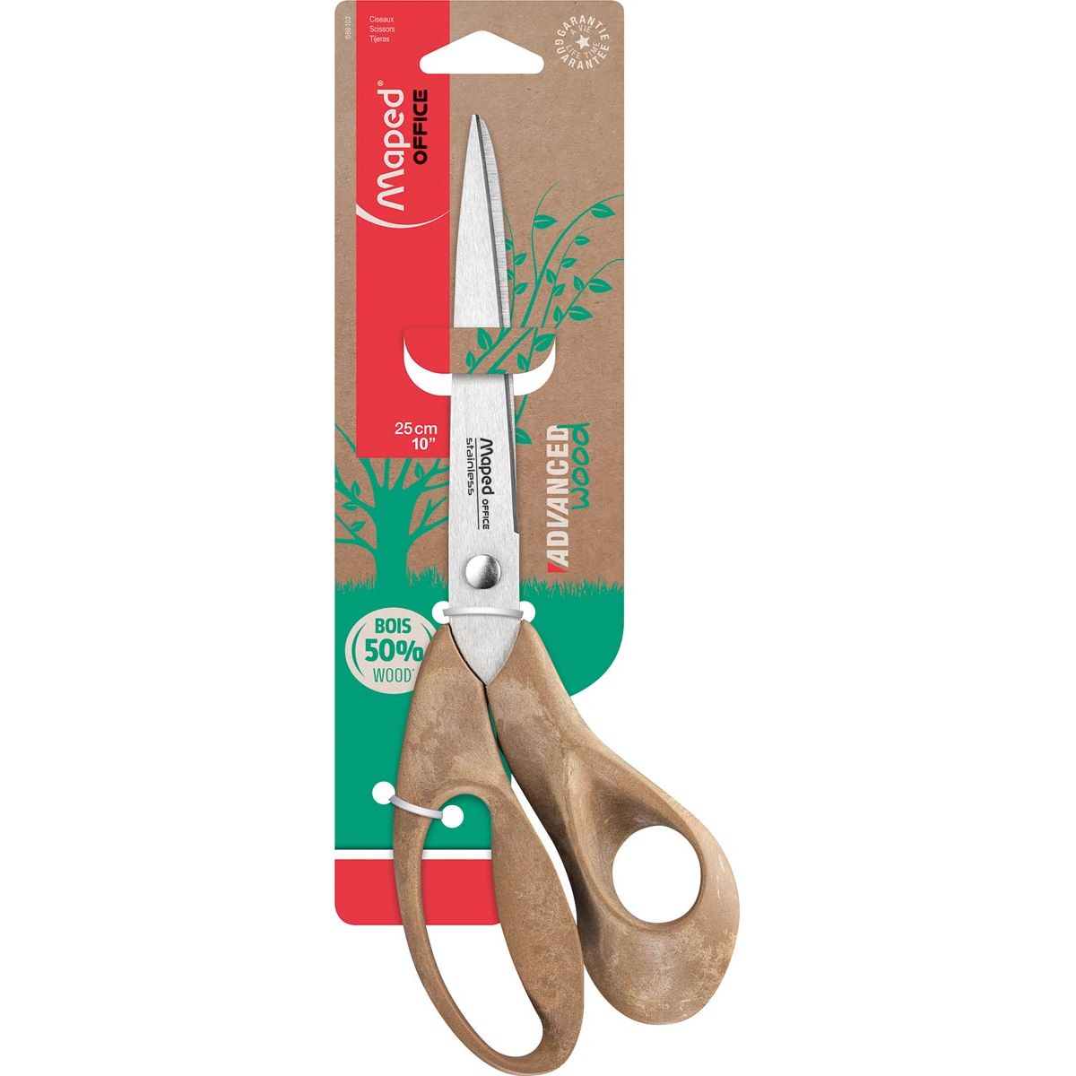 Maped Office -  Advanced Wood schaar, 25 cm, asymmetrisch