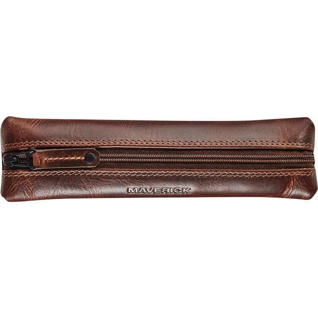 Maverick - trousse en cuir, plate, marron