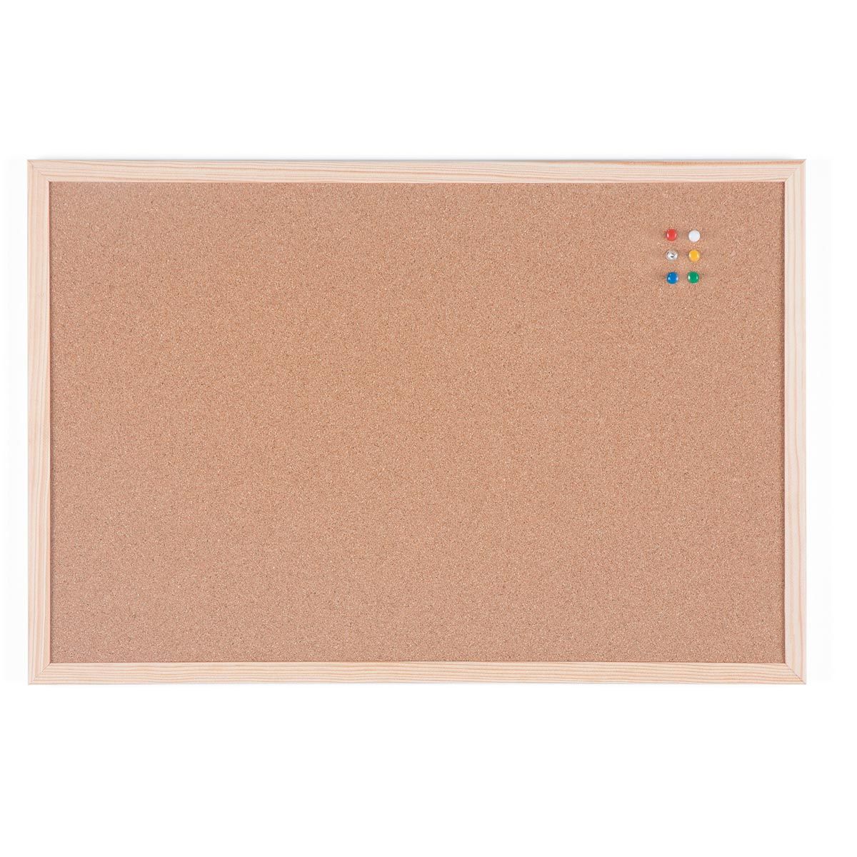 Bi-Office -  Bi- kurkbord met houten kader, ft 60 x 40 cm