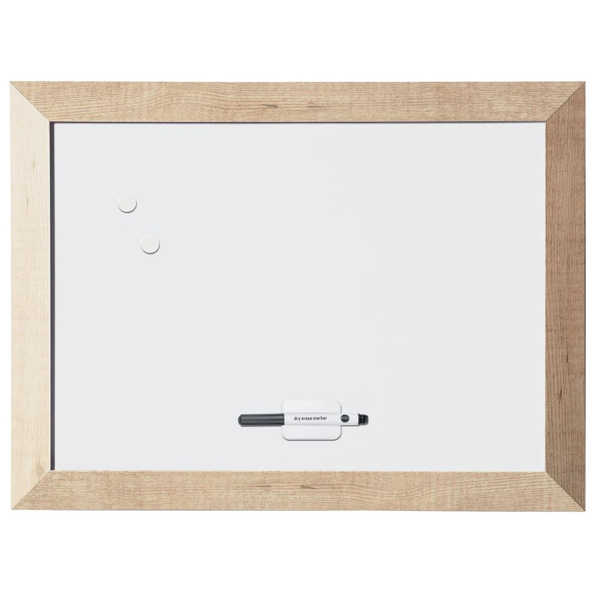 Bi-Office - Tableau blanc magnétique Bi-Kamashi avec cadre naturel