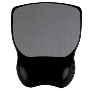 Quantore - Tapis de souris avec repose-poignet en gel gris/noir