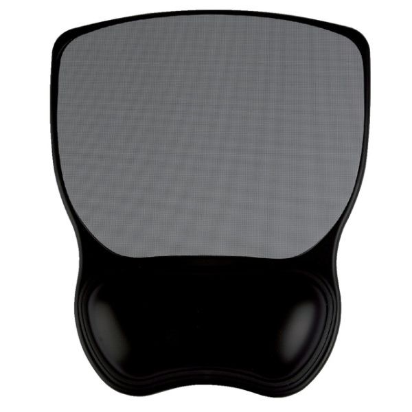 Quantore - Tapis de souris avec repose-poignet en gel gris/noir