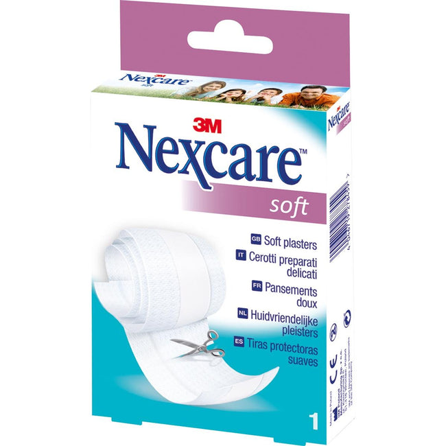 Nexcare - pleister Soft Pleister, ft 8 cm x 1 m, te verknippen