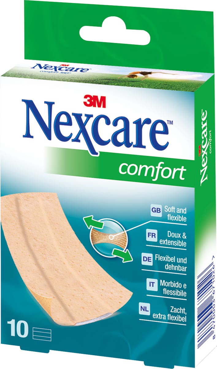 Nexcare - plâtre Comfort 360° ft 10 x 6 cm, découpable, paquet de 10 pièces