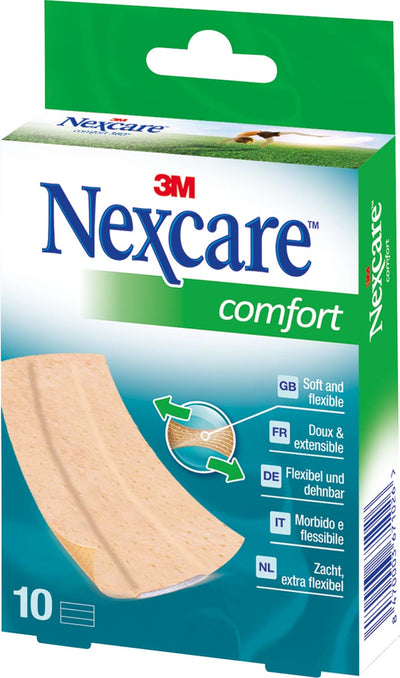 Nexcare - plâtre Comfort 360° ft 10 x 6 cm, découpable, paquet de 10 pièces