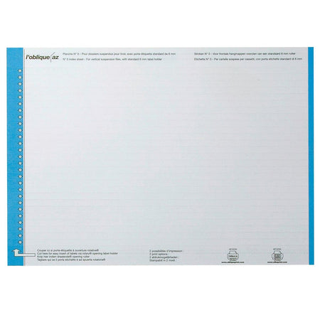 Elba - étiquettes pour dossiers suspendus pour tiroirs bleu, 1 feuille de 27 étiquettes