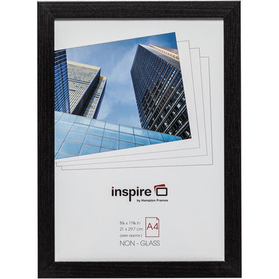 The Photo Album Company - Cadre photo Hampton, en MDF 2 cm, noir, A4