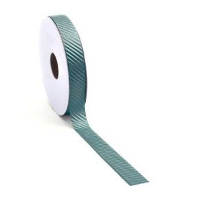 Ruban luxe oblique Pétrole 15mm x 15 mètres