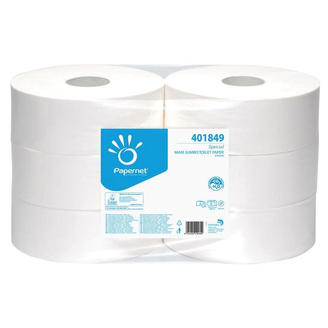 Papernet - papier toilette Spécial Maxi, 2 épaisseurs, 1180 feuilles, paquet de 6 rouleaux