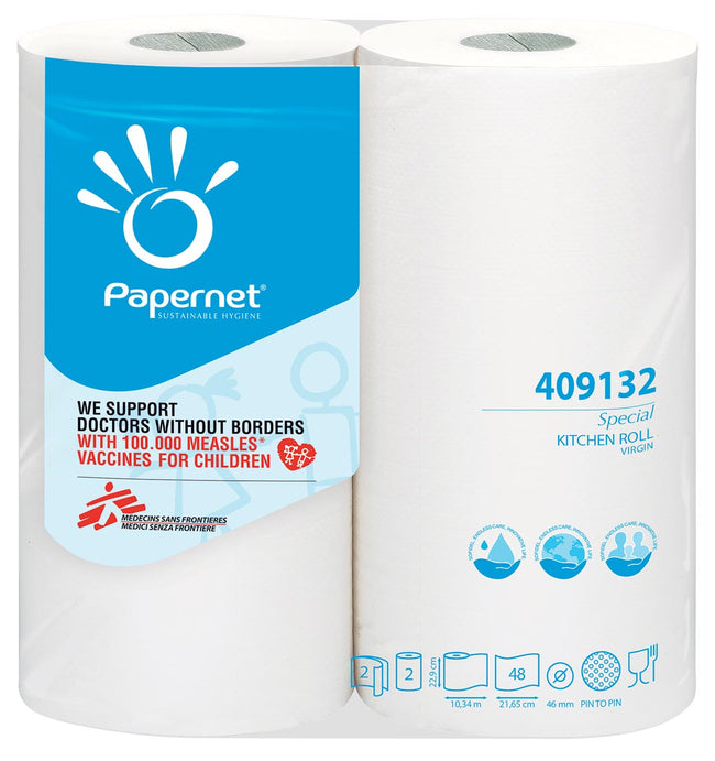 Papernet - Papernet keukenrol Special, 2-laags, 48 vellen, pak van 2 rollen