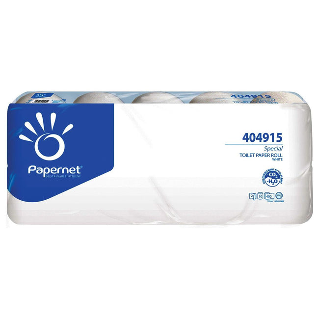 Papernet - Papernet toiletpapier Special, 2-laags, 400 vellen, pak van 10 rollen