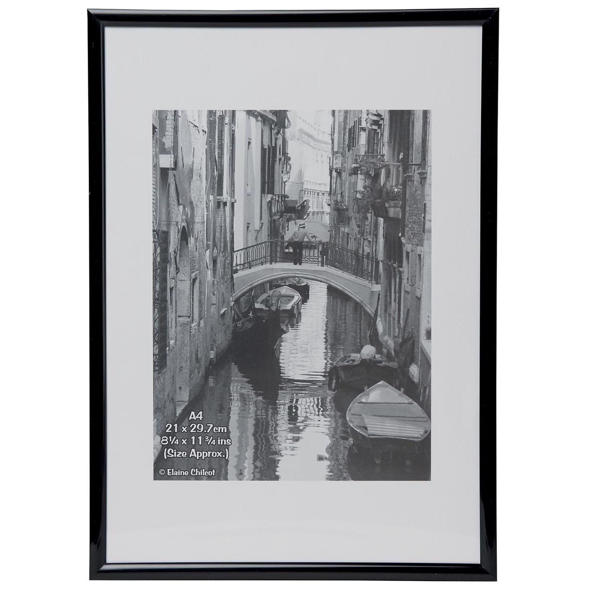 The Photo Album Company - Cadre photo TPAC en aluminium, noir, A4