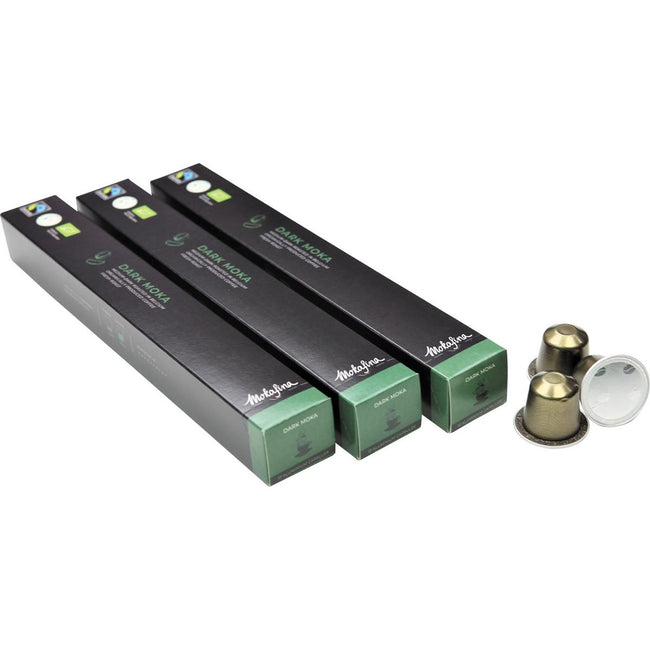 Mokafina - Kaffeekapseln aus Aluminium, dunkler Moka, 10 Stück