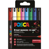 Posca - Marqueur peinture Uni PC-1MR, 0,7 mm, étui de 8 pièces couleurs de base assorties