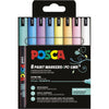Posca - Marqueur peinture Uni PC-1MR, 0,7 mm, étui de 8 pièces couleurs douces assorties