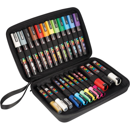 Posca - marqueur peinture en étui luxe, 24 pièces, assortis