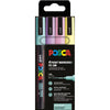 Posca - Marqueur peinture Uni PC-3M, 1,5 mm, étui de 4 pièces couleurs douces assorties