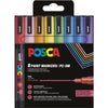 Posca - Feutre peinture Uni PC-3ML, 1,5 mm, pailleté, étui de 8 pièces couleurs assorties