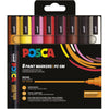 Posca - Marqueur peinture Uni PC-5M, 1,8 2,5 mm, étui de 8 pièces aux couleurs chaudes