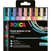 Posca - Marqueur peinture Uni PC-5M, 1,8 2,5 mm, étui de 8 pièces aux couleurs douces