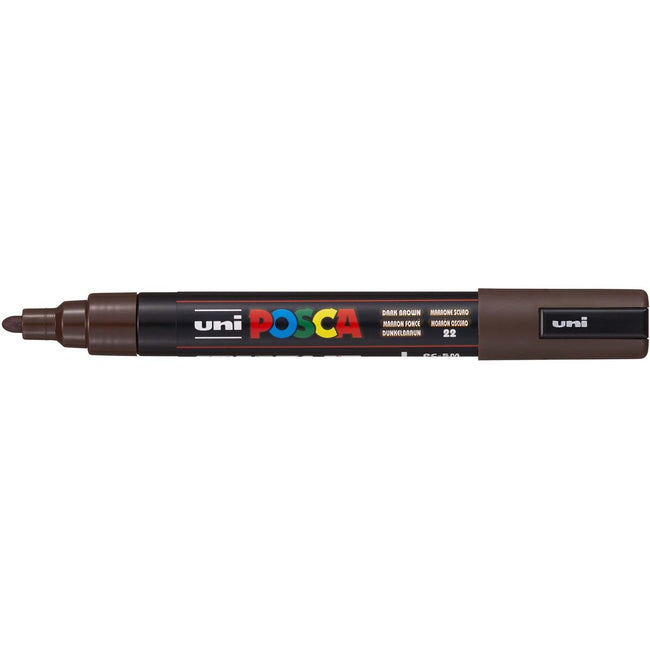 Posca -  Uni paintmarker PC-5M, 1,8 2,5 mm, ronde punt, donkerbruin
