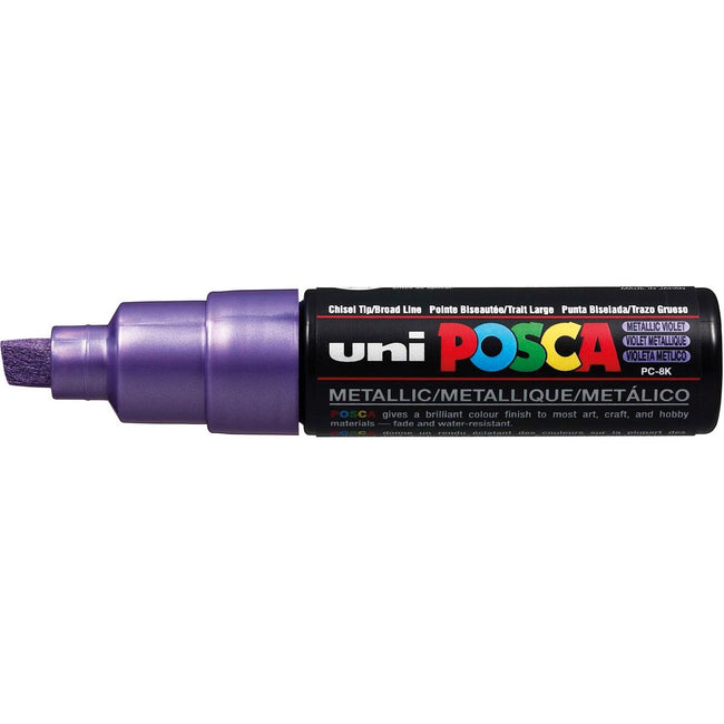 Posca - Marqueur Uni PC8K diagonale large violet métallisé