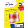 Avery -  PET08R ronde markeringsetiketten, diameter 8 mm, blister van 2940 stuks, rood