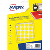Avery - PET15J runde Markierungsetiketten, Durchmesser 15 mm, Blister mit 960 Stück, gelb