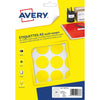 Avery - PET30J runde Markierungsetiketten, Durchmesser 30 mm, Blister mit 240 Stück, gelb