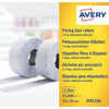 Avery – PLR1226 Etiketten für Preisschilder, abnehmbar, 12 x 26 mm, 15.000 Etiketten, weiß