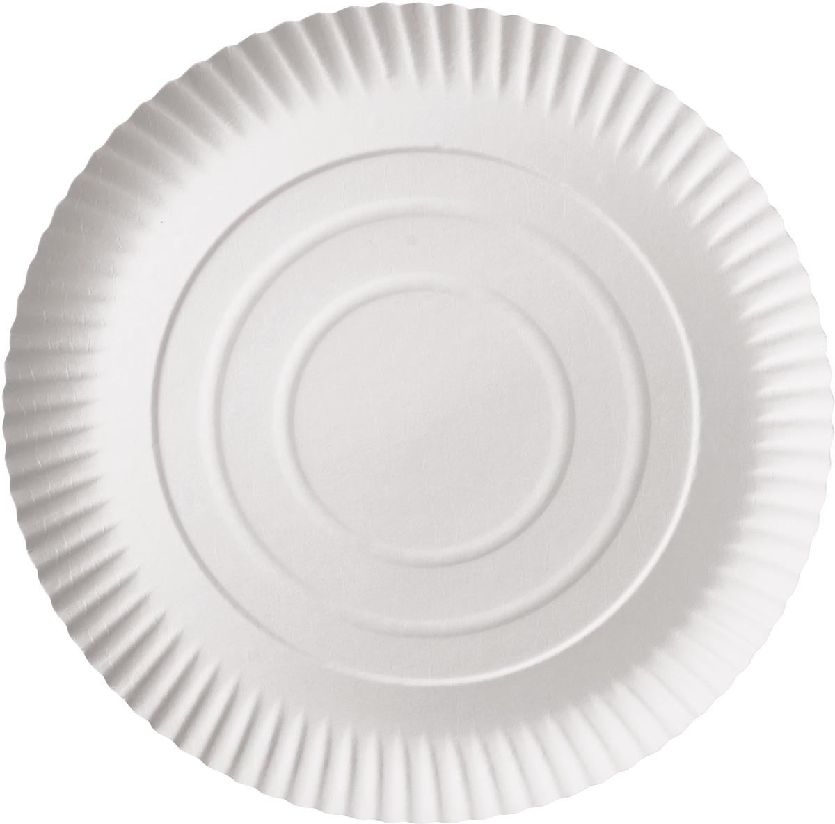 Conpax - Assiette pure, ronde, blanche, diamètre 26 cm, en carton, paquet de 100 pièces