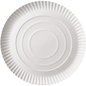 Conpax -  Bord pure, rond, wit, diameter 26 cm, uit karton, pak van 100 stuks