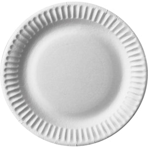 Conpax -  Bord Pure, rond, wit, diameter 15 cm, uit karton, pak van 100 stuks