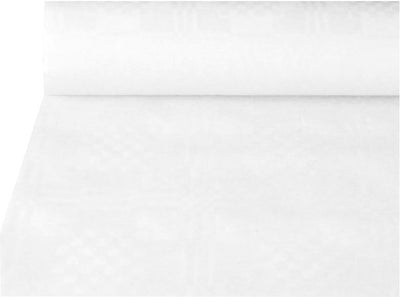 Papstar - Nappe en papier imprimé damassé, 1,2 x 50 m, blanc