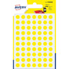 Avery - PSA08J runde Markierungsetiketten, Durchmesser 8 mm, Blister mit 490 Stück, gelb