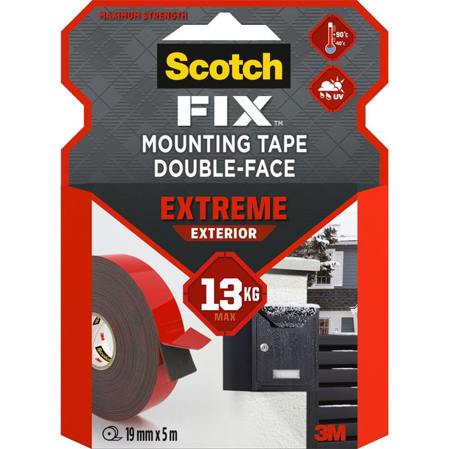 Scotch - Fix Extreme Exterior montagee, ft 19 mm x 5 m, draagt tot 13 kg