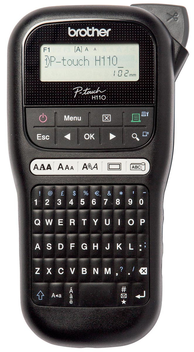Brother - Imprimante d'étiquettes P-touch TZe PT-H110 portable qwerty 12mm noir