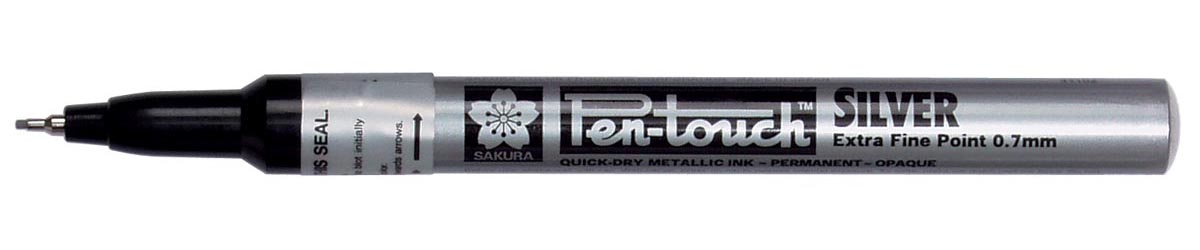 Sakura - paint Marker Pen-Touch punt van 0,7 mm, zilver