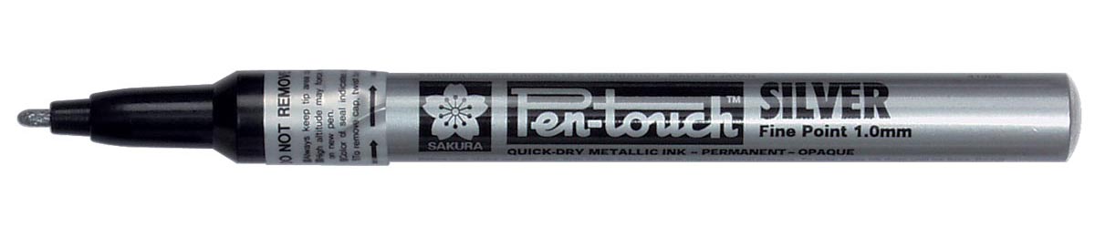 Sakura - paint Marker Pen-Touch punt van 1 mm, zilver