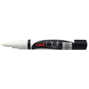 Uni-ball -  Krijtmarker wit, ronde punt van 0,9-1,3 mm