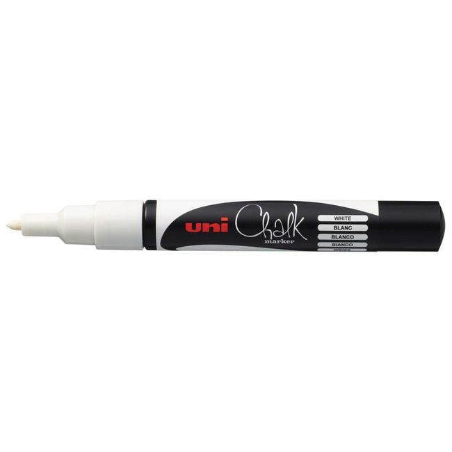 UNI-Ball-Kalk-Marker weiß, Rundpunkt von 0,9-1,3 mm