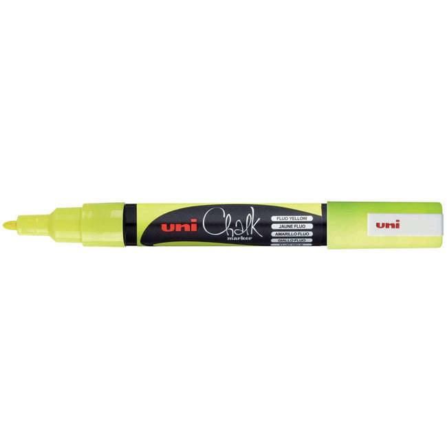 Uni-Ball – Kreidemarker fluogelb, runde Spitze von 0,9–1,3 mm