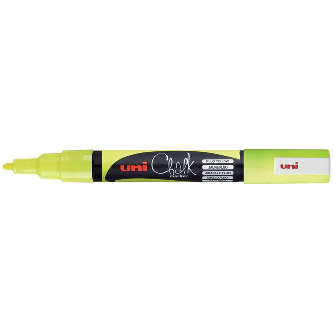 UNI-Ball-Kalk-Marker Fluo Geel, Rundpunkt von 0,9-1,3 mm